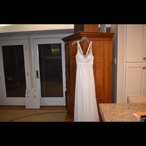 Beautiful white formal floor length gown.